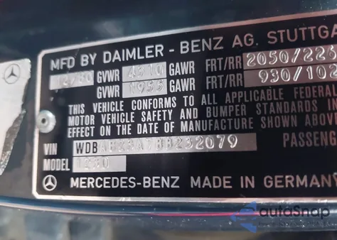 1981 Mercedes-Benz 240 D z USA, uszkodzony, nr VIN WDBAB23A7BB232079